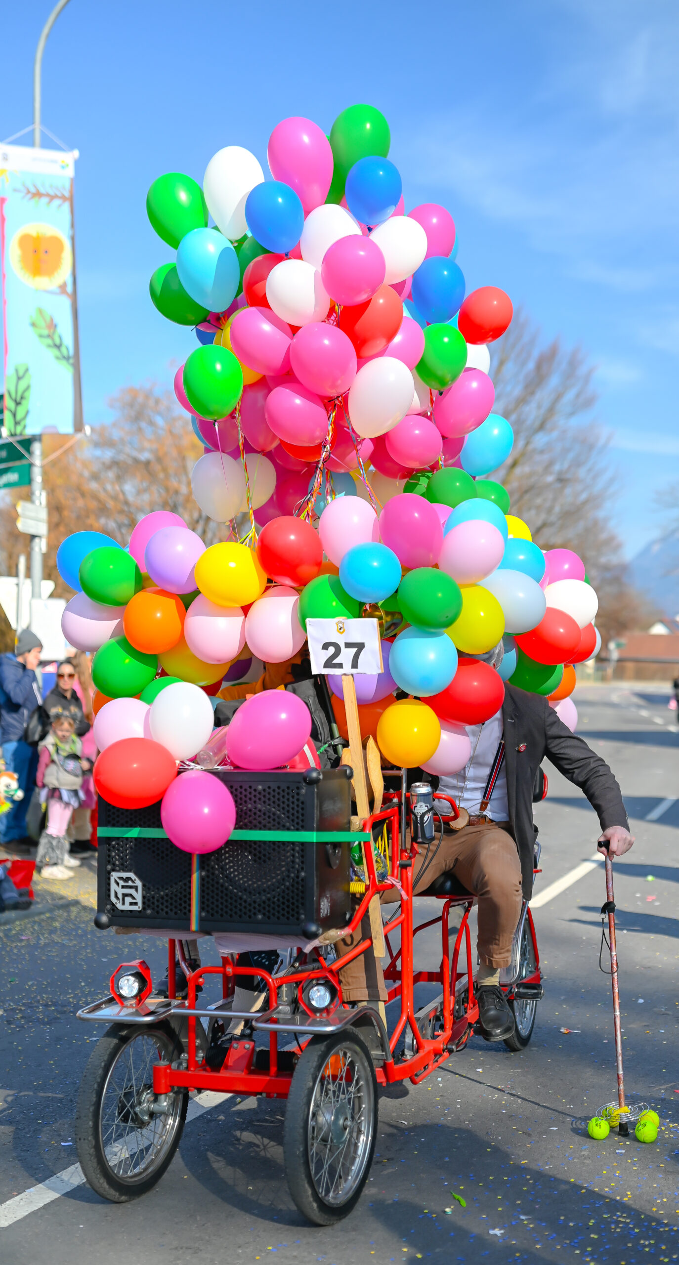 Spassrad auf dem Faschingsumzug